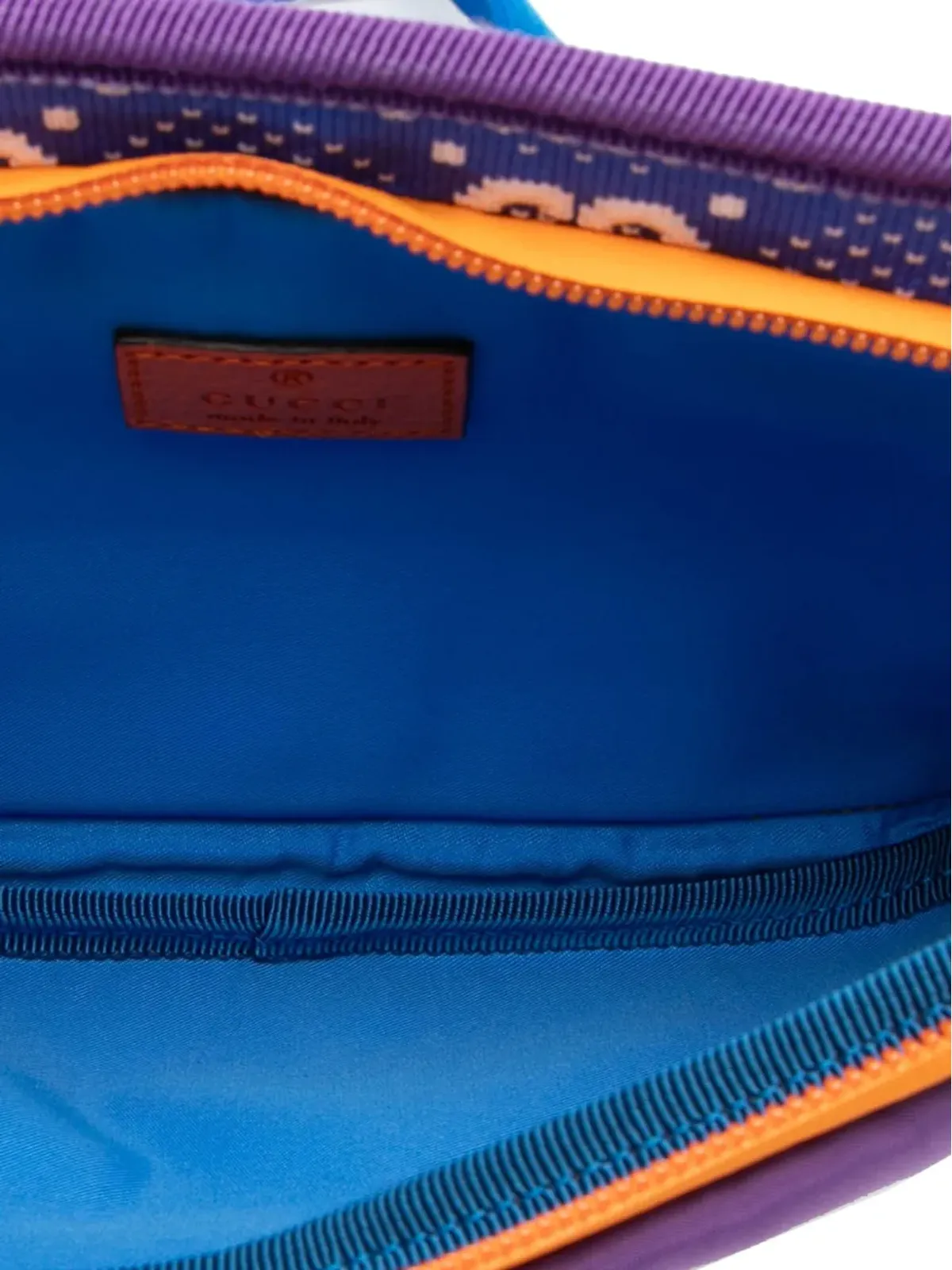 Gucci ビンテージ GGナイロンとラバー ベルトバッグ ブルー - 画像5
