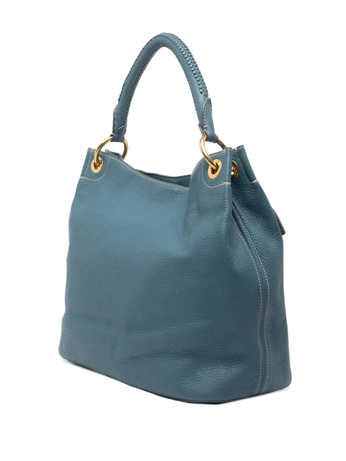 Prada ビンテージ 2013-2025 ヴィテロ ダイノ ホーボーバッグ ブルー - 画像3