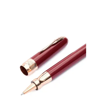 Pineider クラシック ローズゴールド ローラーボールペン レッド - サムネイル4