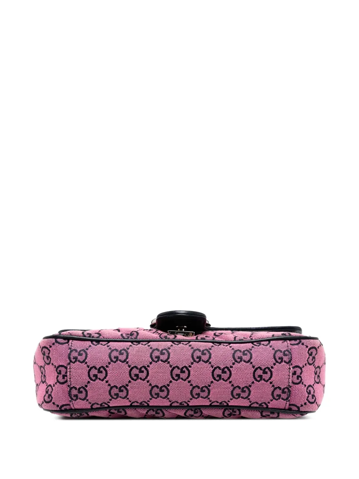 Gucci ビンテージ GG Marmont マテラス ダイアゴナル キャンバス ショルダーバッグ ピンク - 画像4