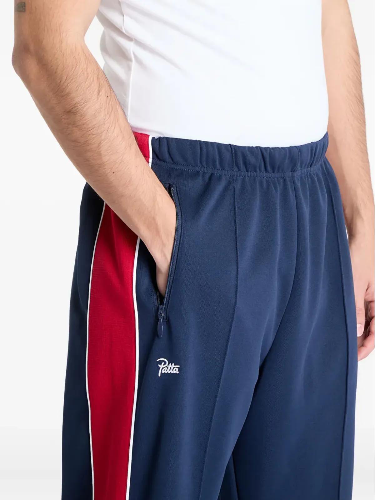 PATTA ジップポケット付き トラックパンツ ブルー - 画像4