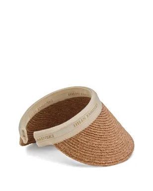 Helen Kaminski ビアンカ ロゴ ラフィア バイザーハット - サムネイル4