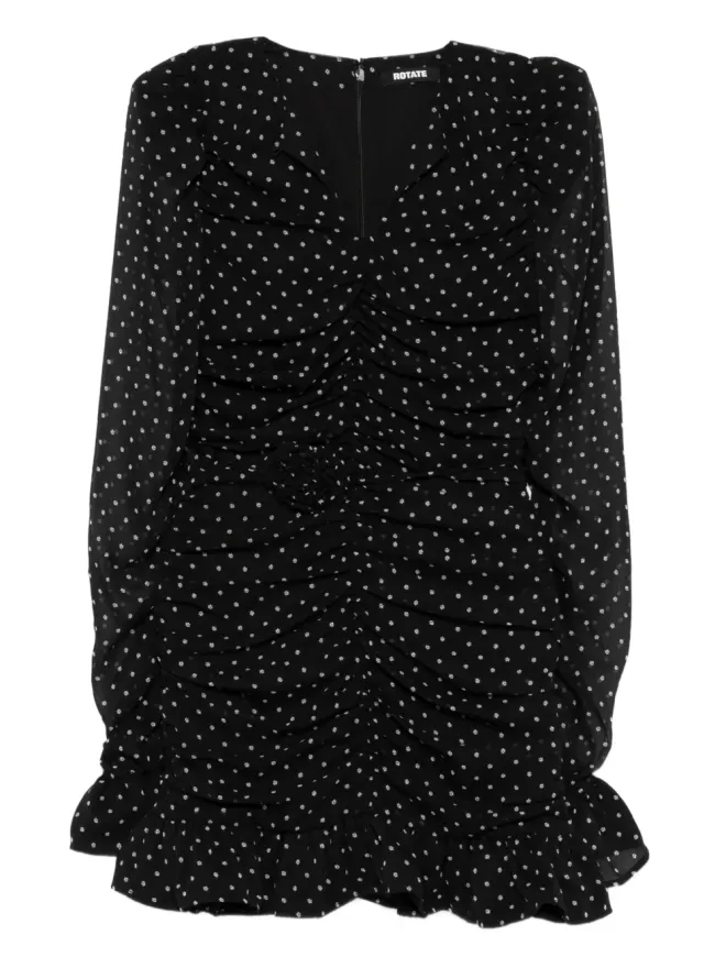 ROTATE BIRGER CHRISTENSEN ROTATE BIRGER CHRISTENSEN 花柄ドットのミニドレス - Blackの商品画像