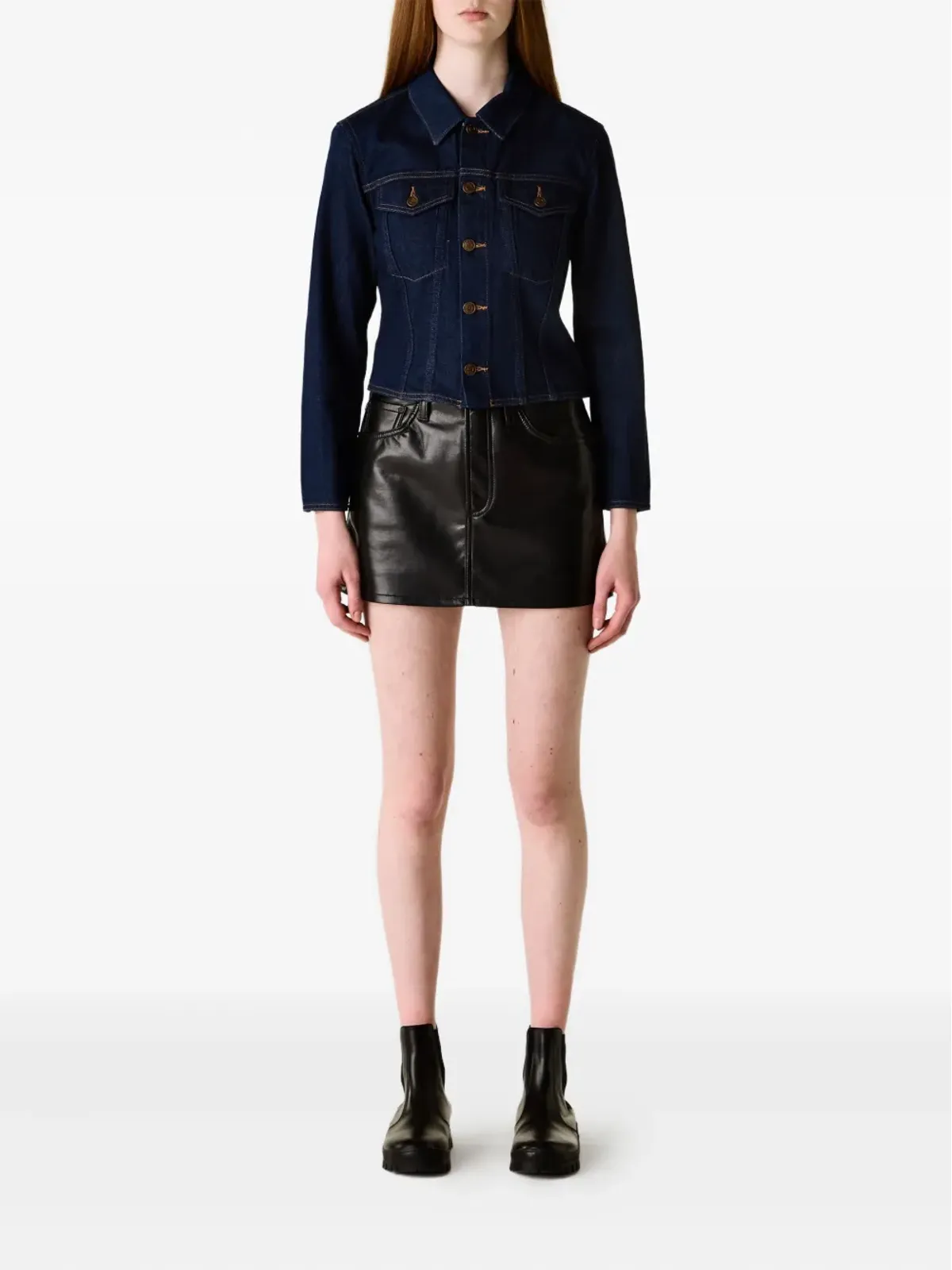 AGOLDE In Rinse buttoned contoured jacket - Blue - 画像2