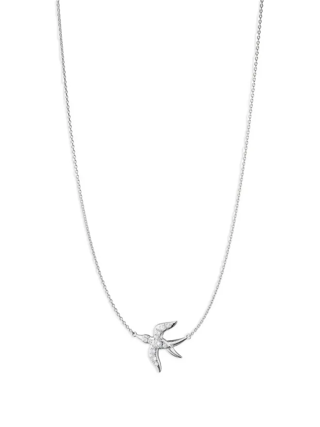 MONICA RICH KOSANN MONICA RICH KOSANN ホワイトサファイア フリーダム スワロー 装飾 ネックレス - Silverの商品画像