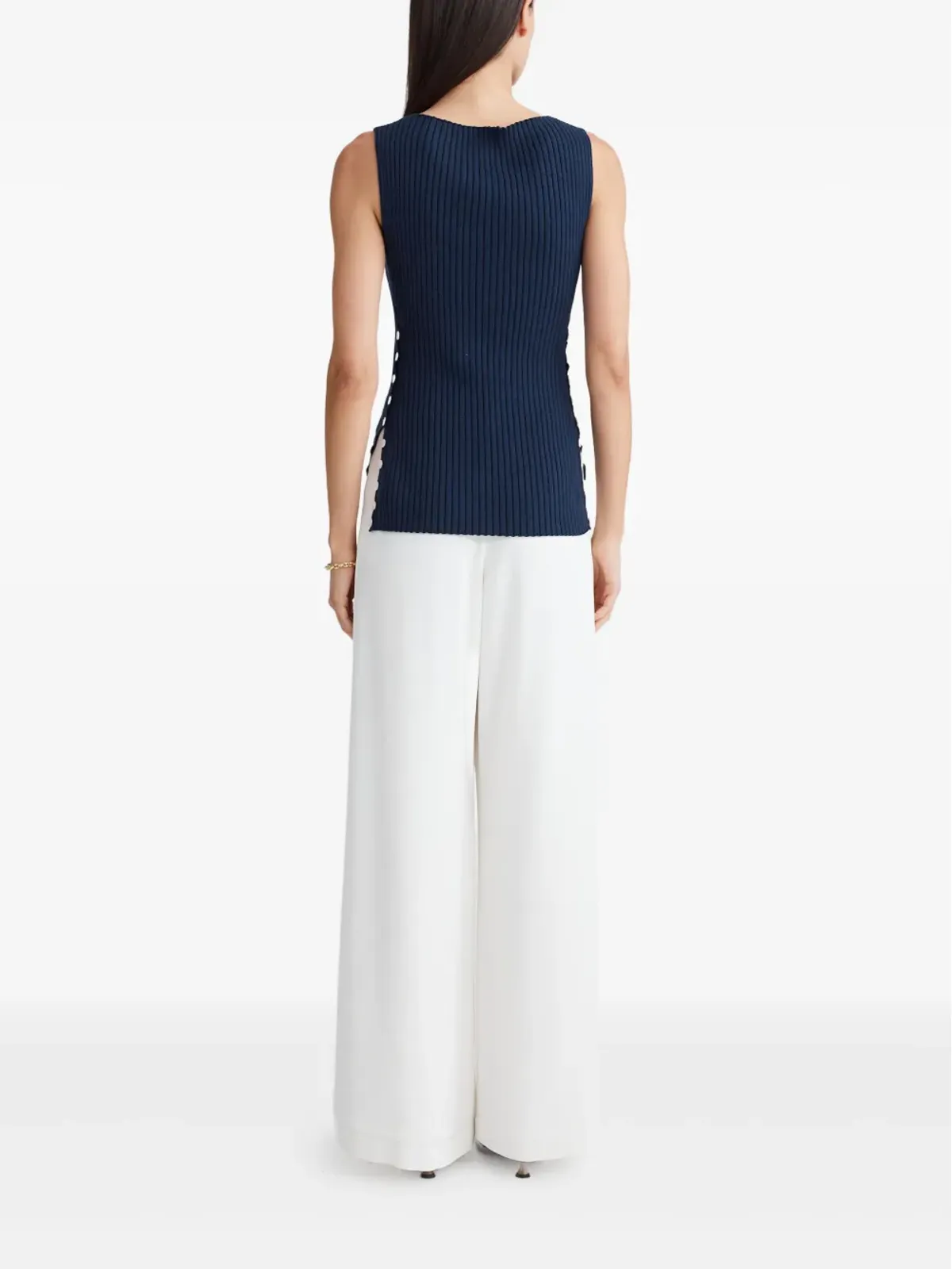 Anna Quan Rio ribbed top - Blue - 画像5