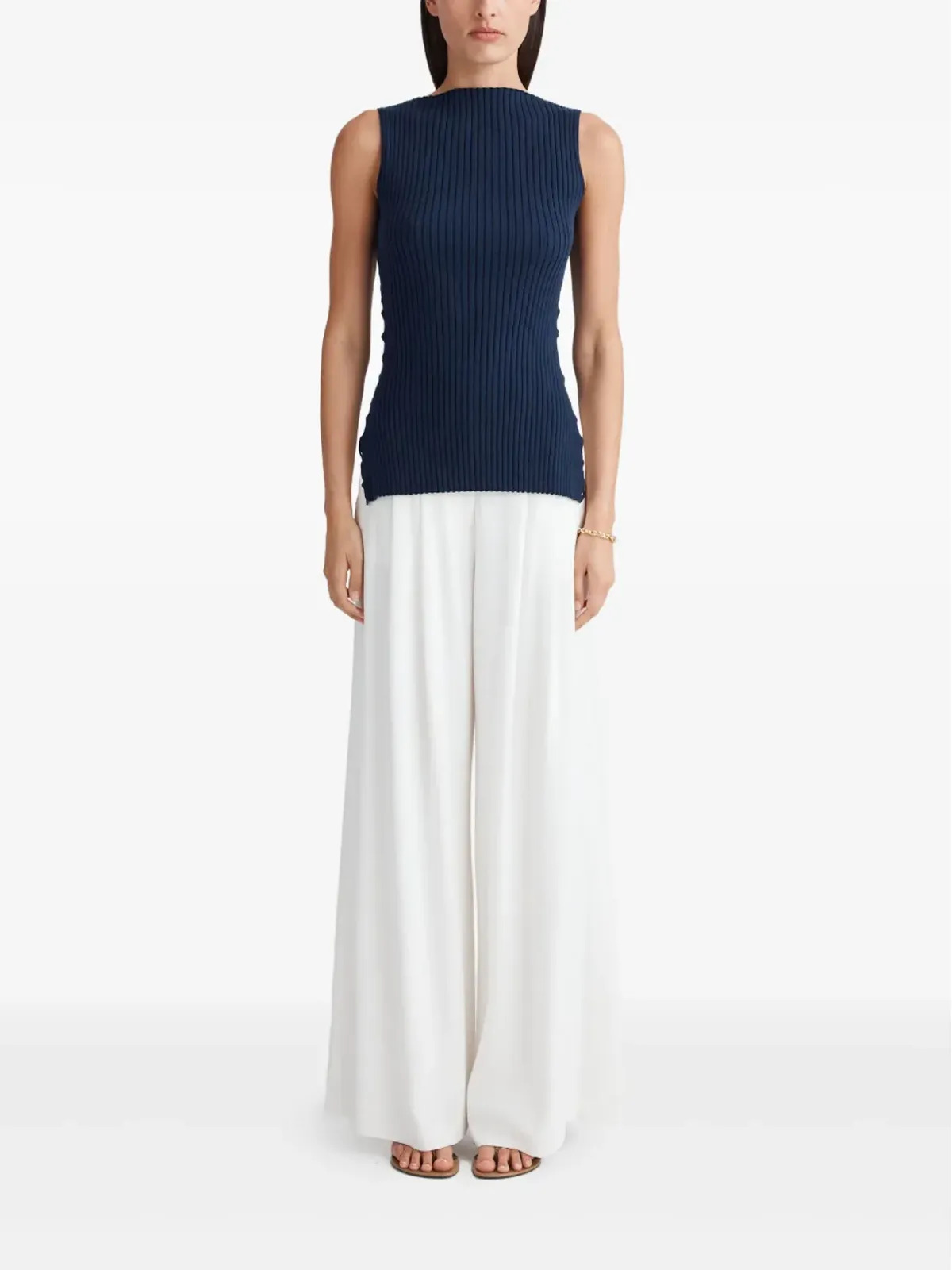 Anna Quan Rio ribbed top - Blue - 画像3