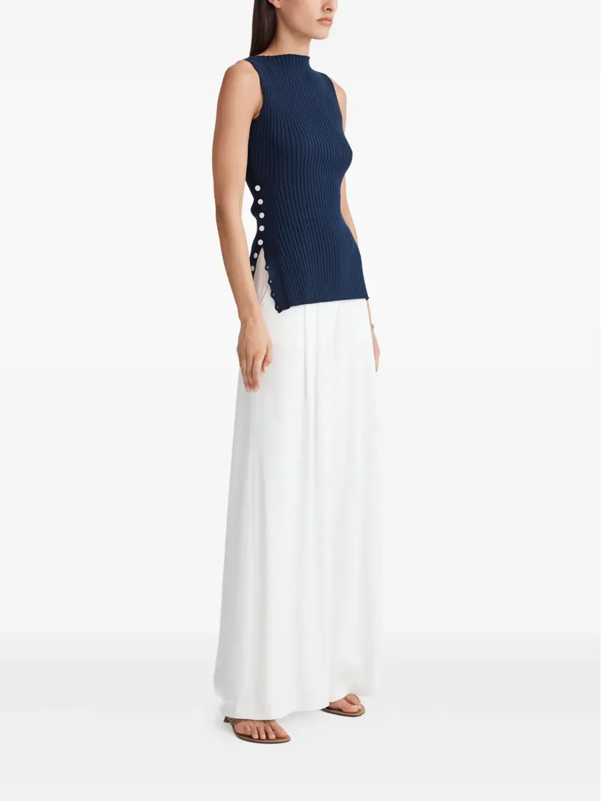 Anna Quan Rio ribbed top - Blue - 画像4