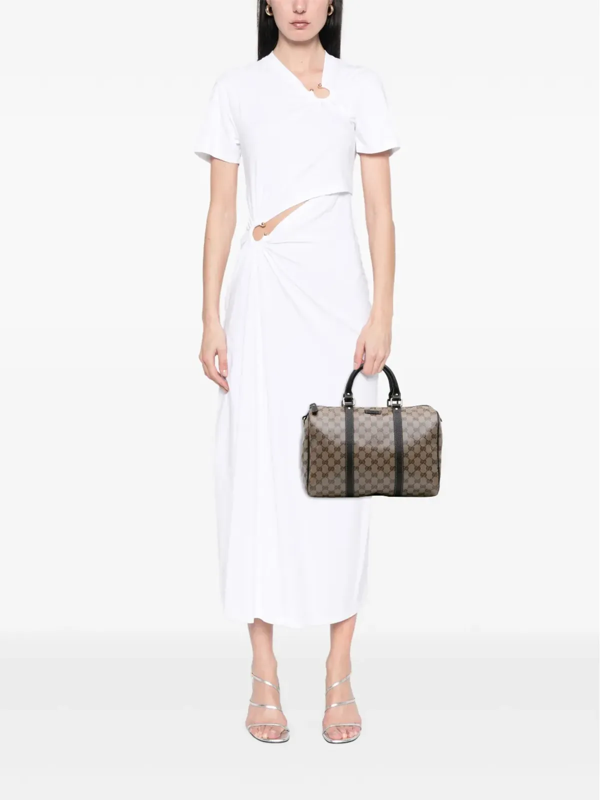 Gucci ビンテージ ボストンバッグ ブラウン - 画像2