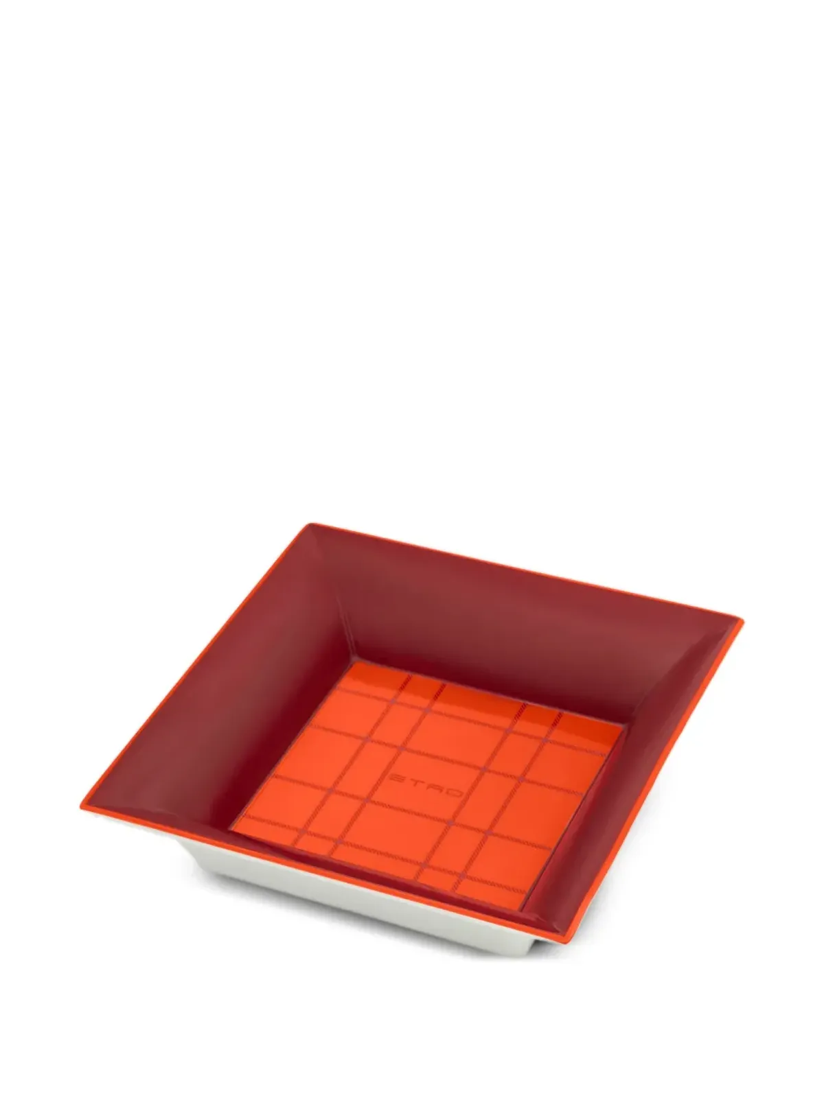 ETRO HOME チェック柄磁器トレイ - 画像2