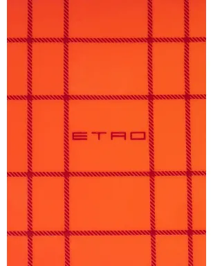 ETRO HOME チェック柄磁器製トレイ - オレンジ - サムネイル2