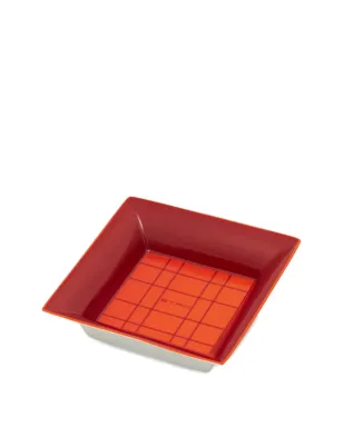 ETRO HOME チェック柄磁器製トレイ - オレンジ - サムネイル3