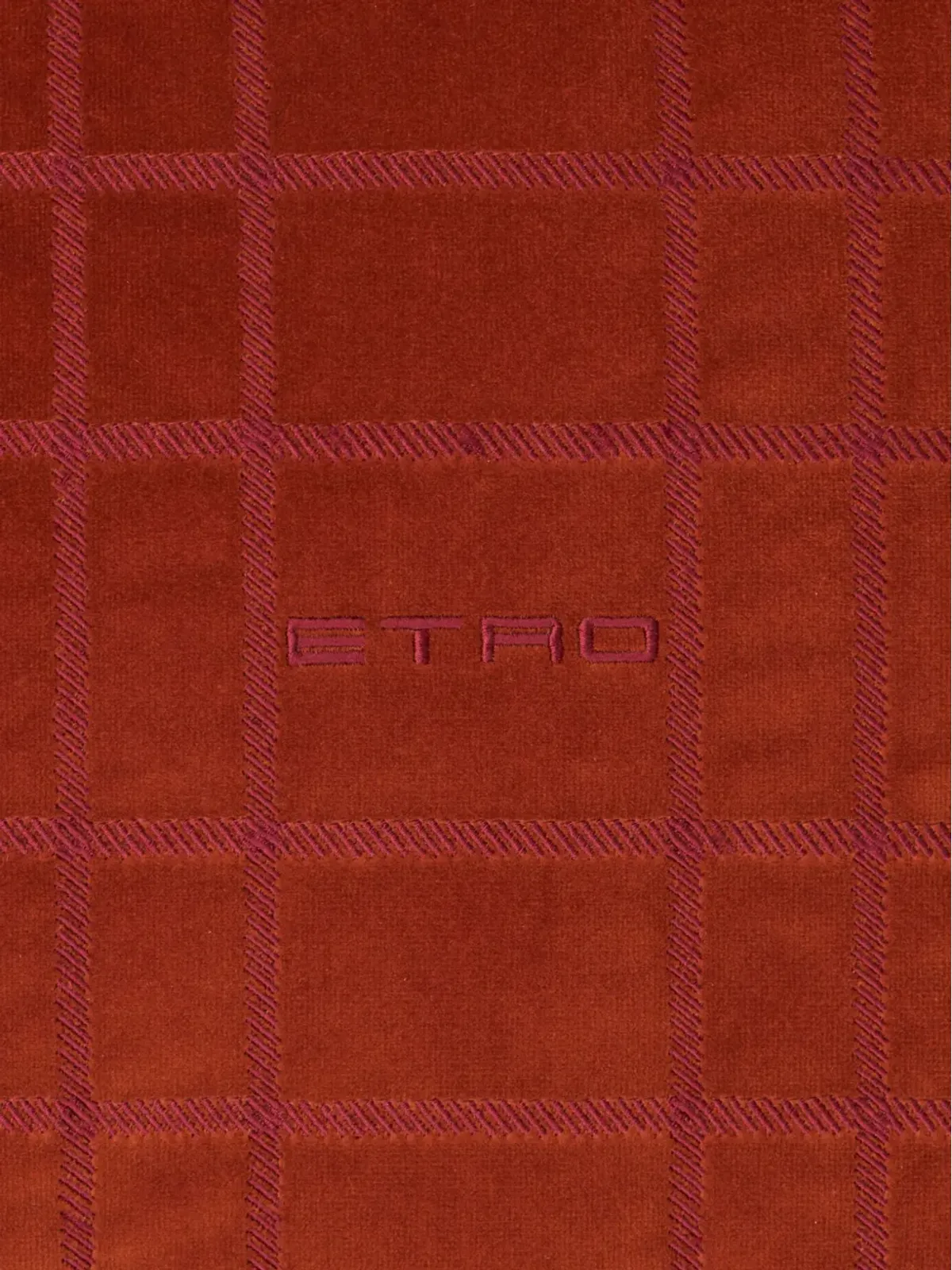 ETRO HOME 刺繍ベルベット クッション - オレンジ - 画像4