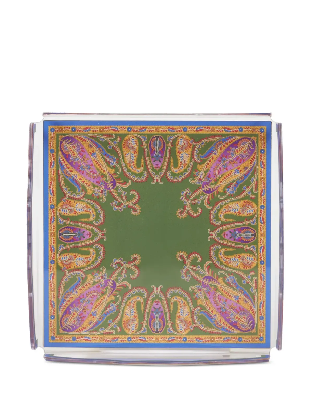 ETRO HOME ペイズリー柄スクエアトレイ - 画像1