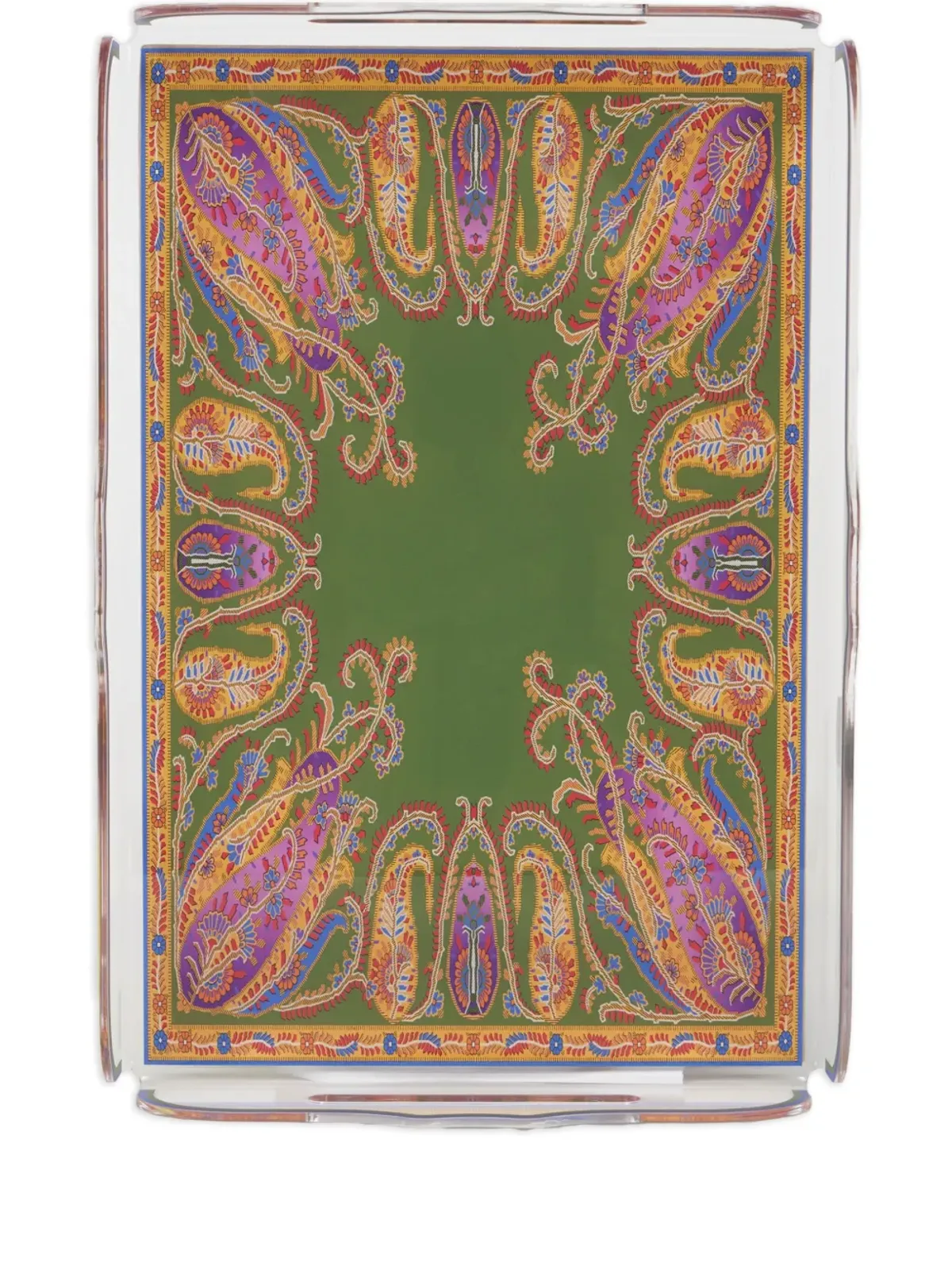 ETRO HOME ペイズリーパターンの長方形トレイ - 画像1