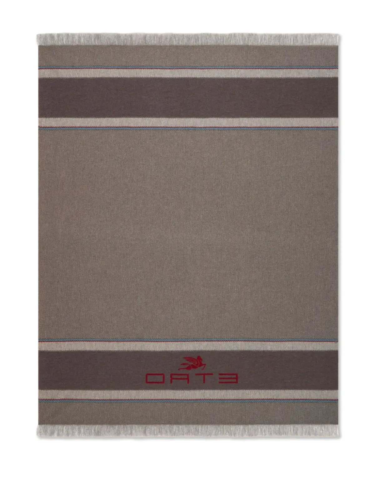 ETRO HOME ストライプ柄 ロゴディテール ブランケット - 画像3