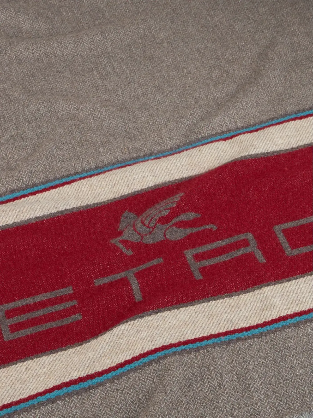 ETRO HOME ストライプ柄 ロゴディテール ブランケット - 画像4