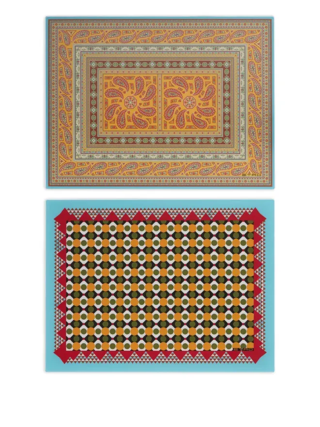 ETRO HOME ETRO HOME パターン柄のチャージャー（2枚組） - Yellowの商品画像