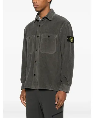 Stone Island ポケット付き コーデュロイ シャツ グレー - サムネイル3