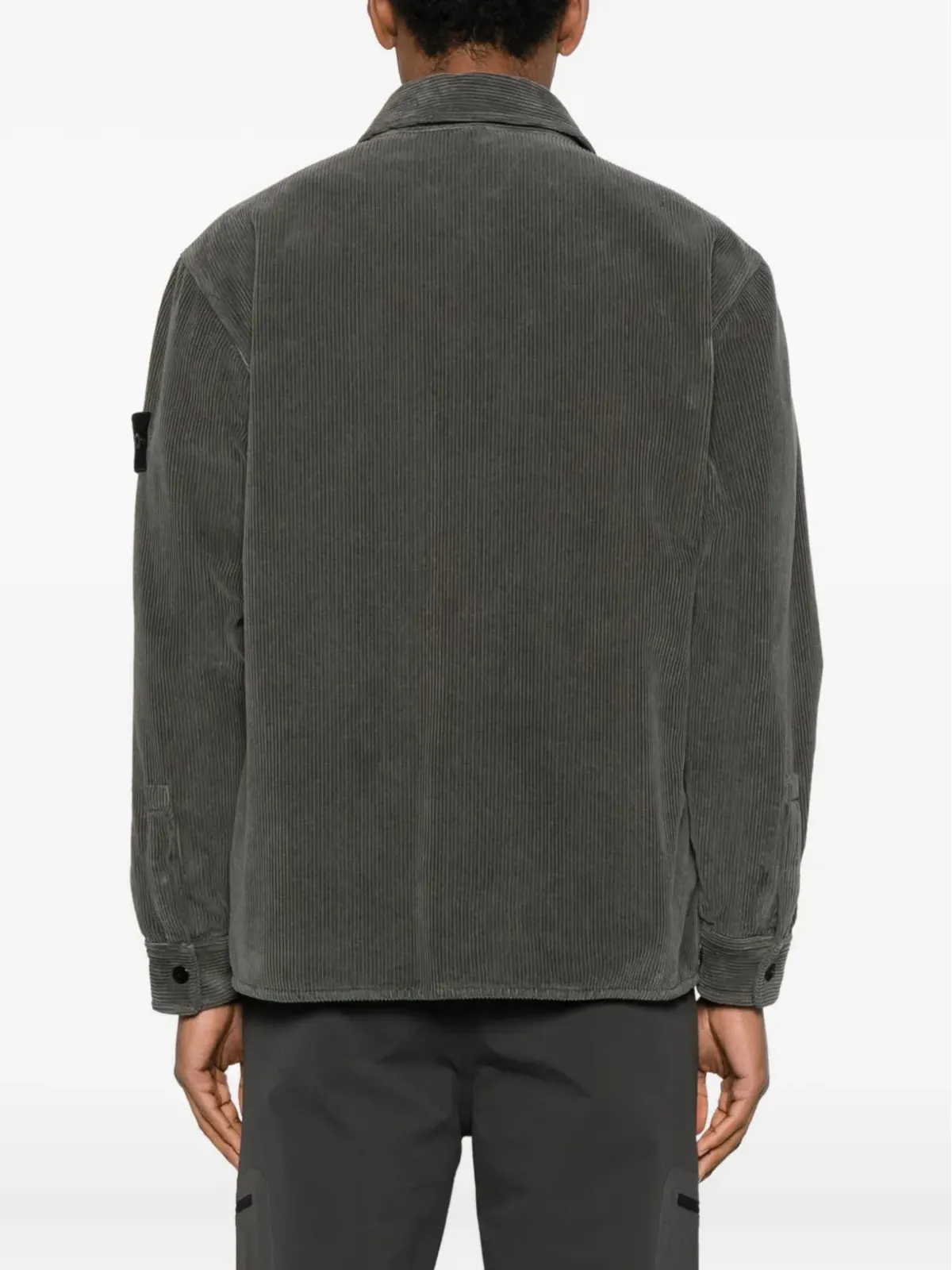 Stone Island ポケット付き コーデュロイ シャツ グレー - 画像4