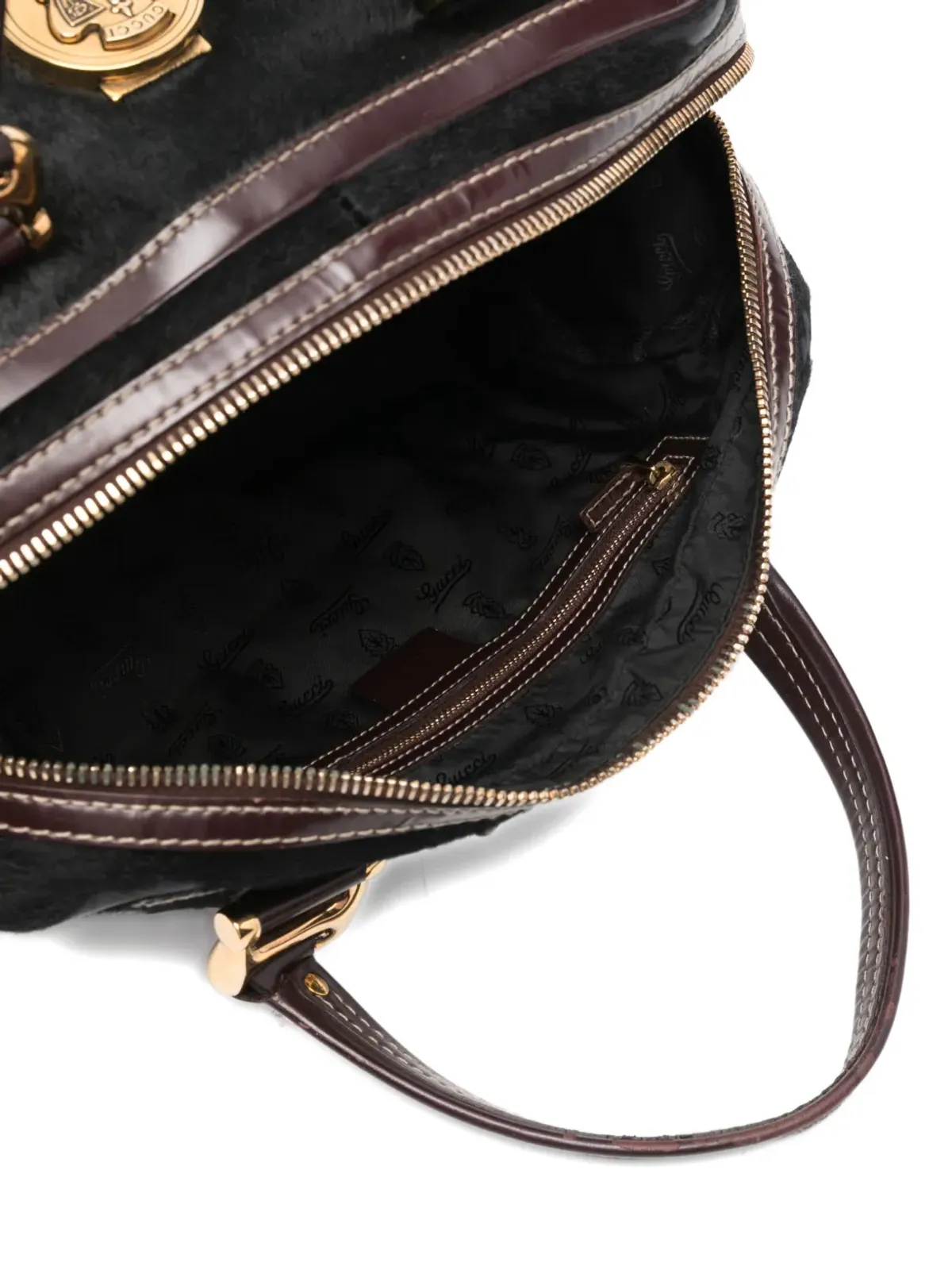 Gucci ビンテージ 2000年代 アビアトリックス ポニーエフェクト トートバッグ - ブラック - 画像5