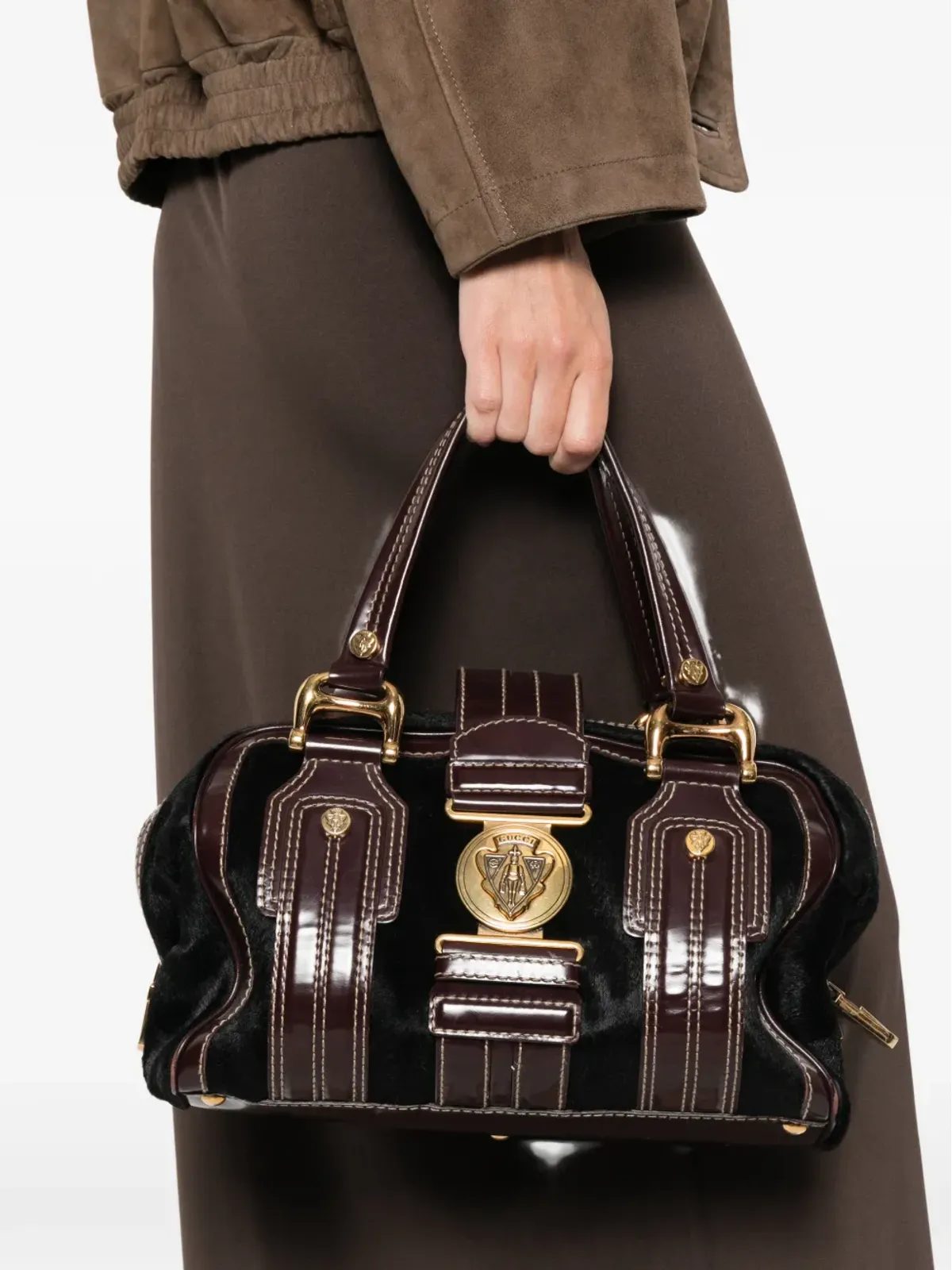 Gucci ビンテージ 2000年代 アビアトリックス ポニーエフェクト トートバッグ - ブラック - 画像2
