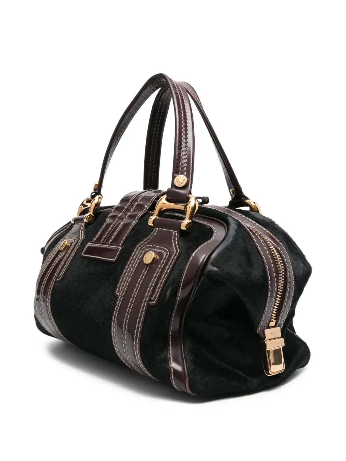 Gucci ビンテージ 2000年代 アビアトリックス ポニーエフェクト トートバッグ - ブラック - 画像3