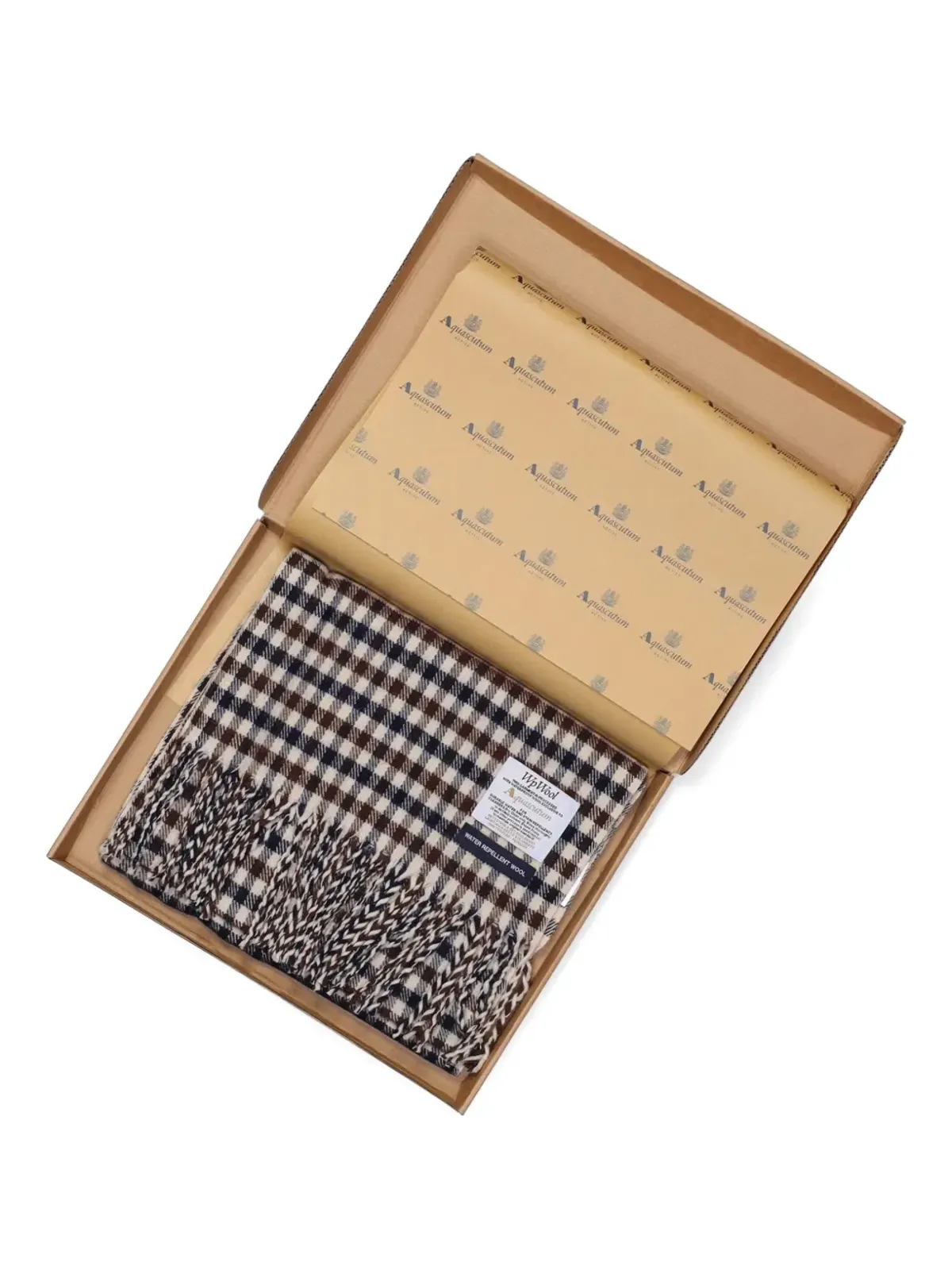 Aquascutum チェック柄フリンジスカーフ - 画像5
