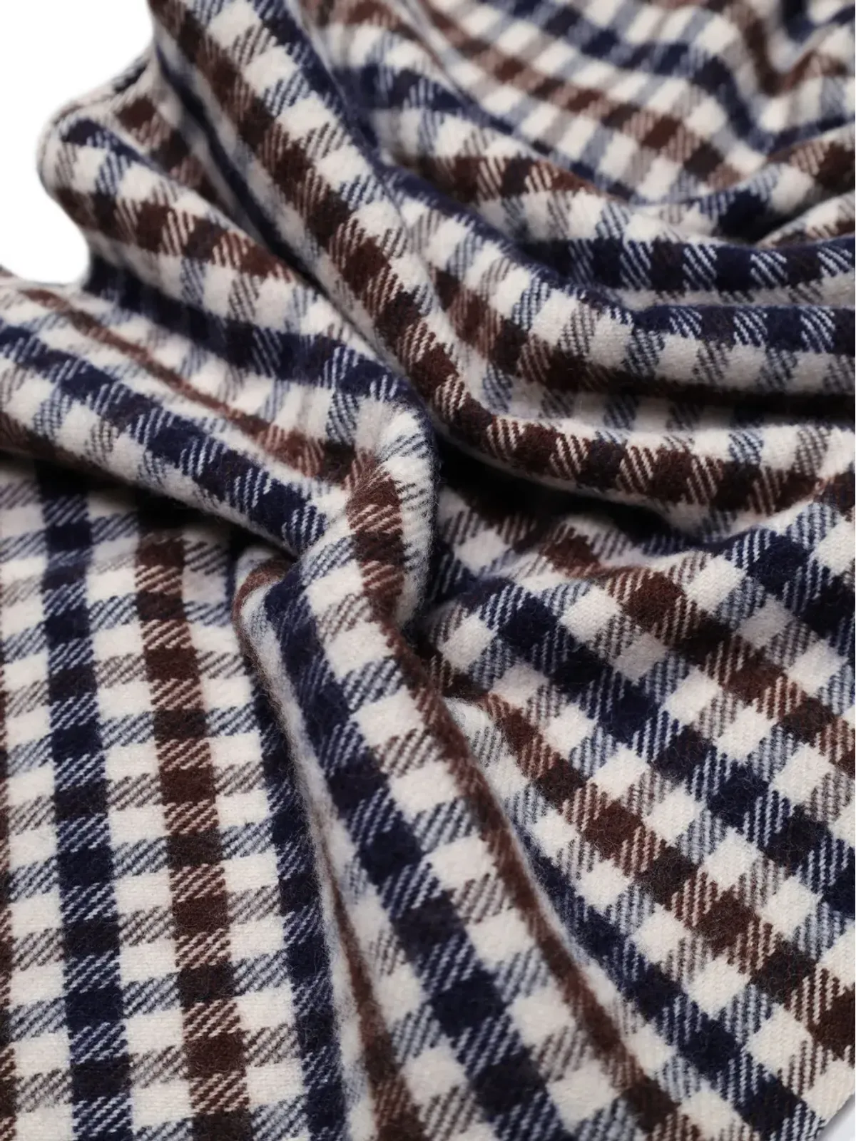 Aquascutum チェック柄フリンジスカーフ - 画像2