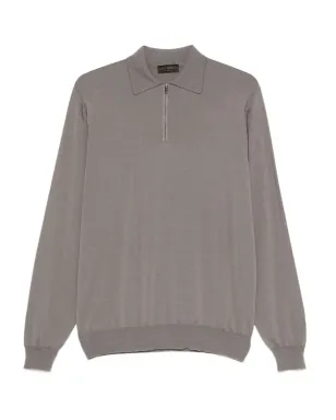Dell'oglio ジップネックポロシャツ - Grey - サムネイル1