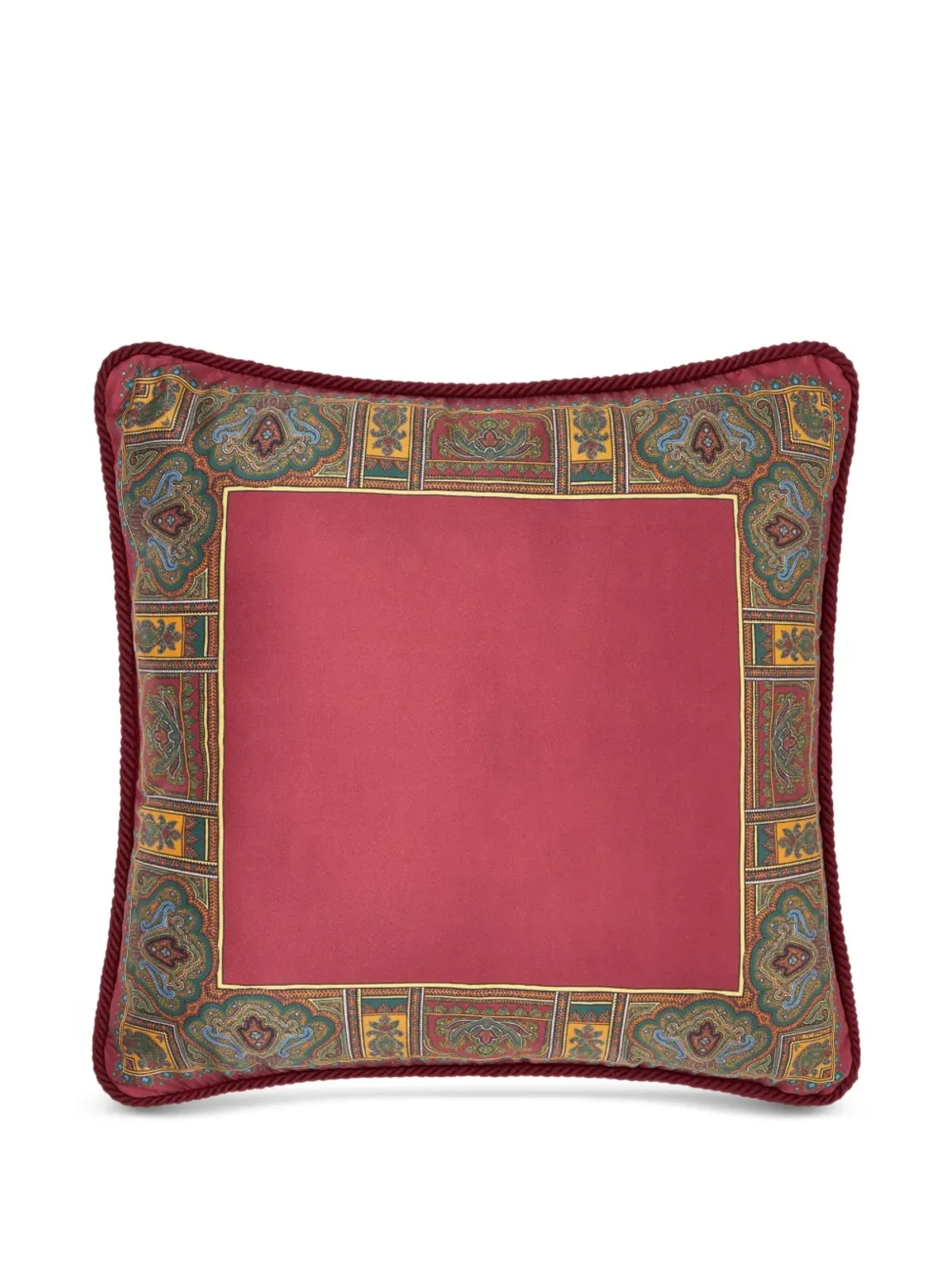 ETRO HOME printed silk cushion - Red - 画像1