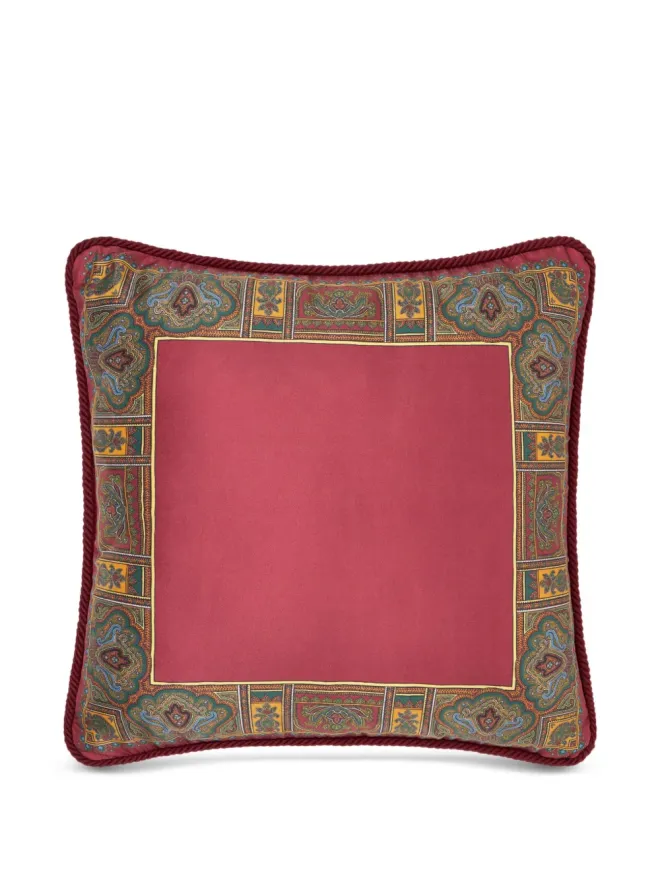 ETRO HOME ETRO HOME printed silk cushion - Redの商品画像