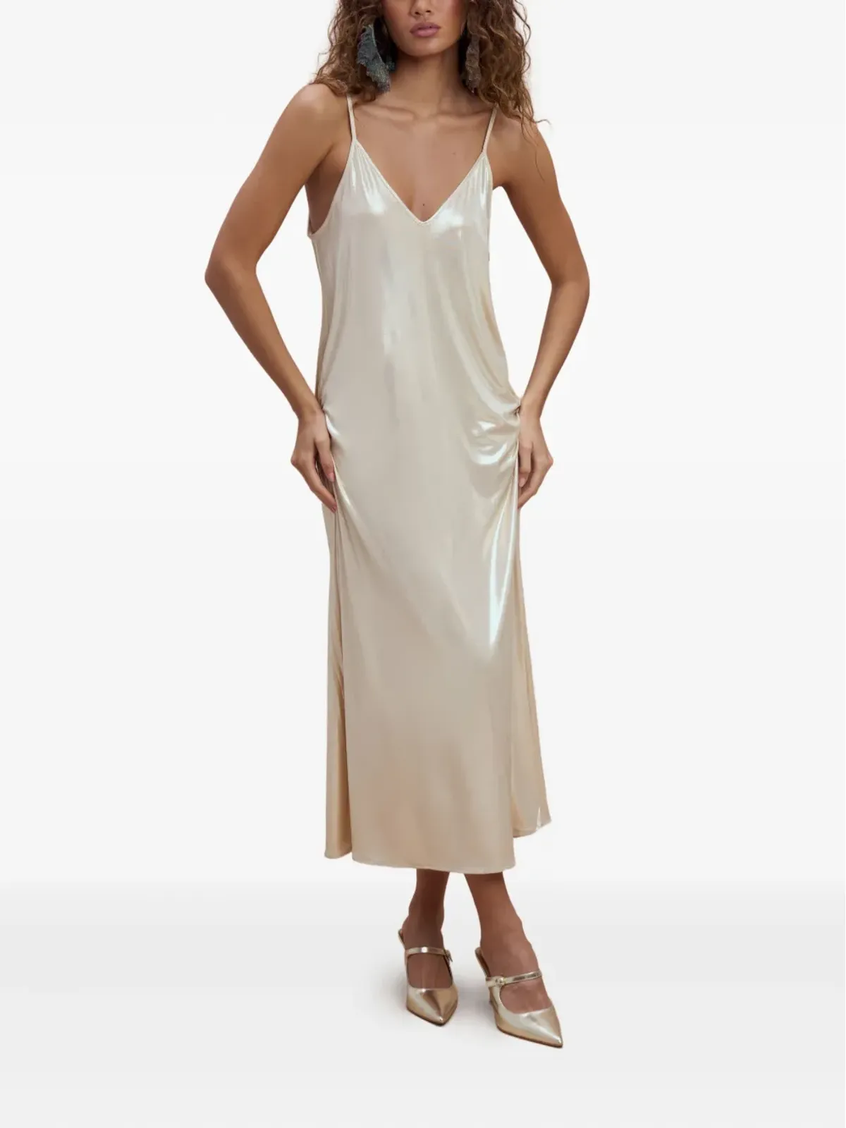 SANA OSMANI illo slip midi dress - 画像2