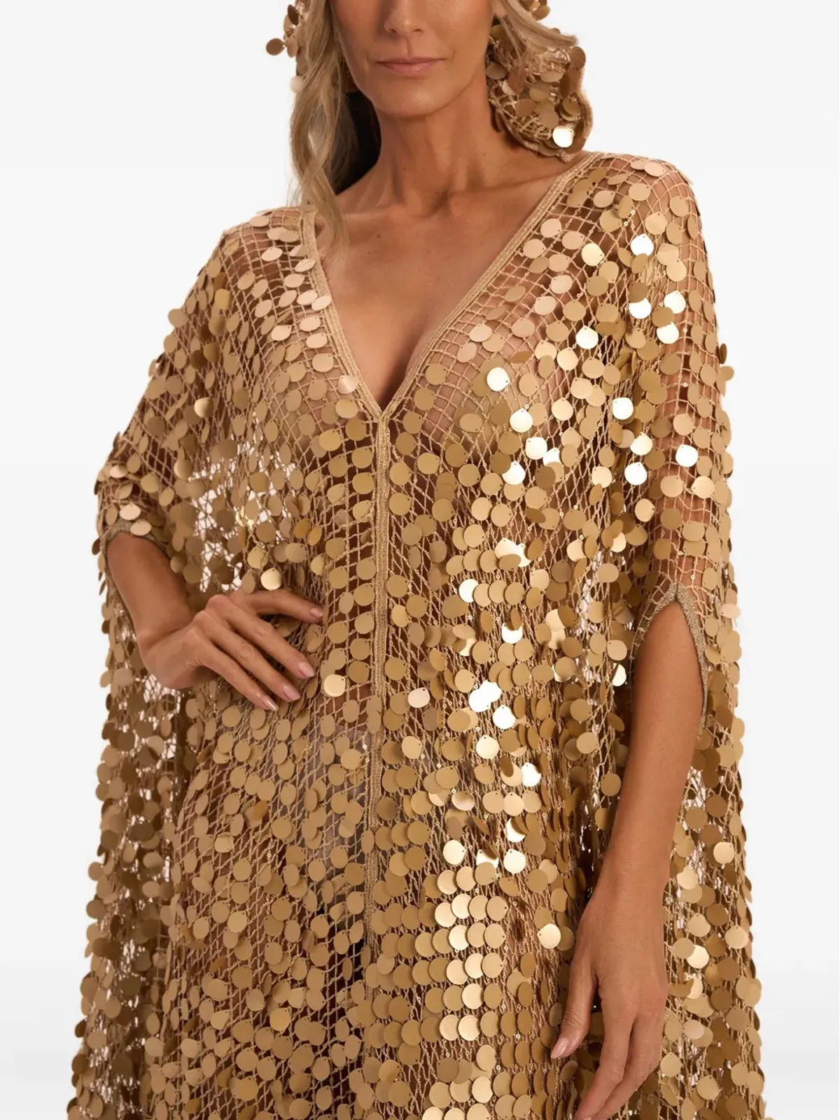 SANA OSMANI Diva sequin maxi dress - 画像4