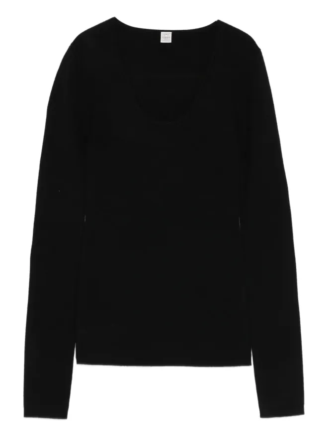TOTEME TOTEME メリノウール混紡ニットセーター ブラックの商品画像