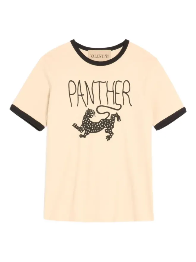 Valentino Garavani Valentino Garavani パンター柄プリントTシャツの商品画像