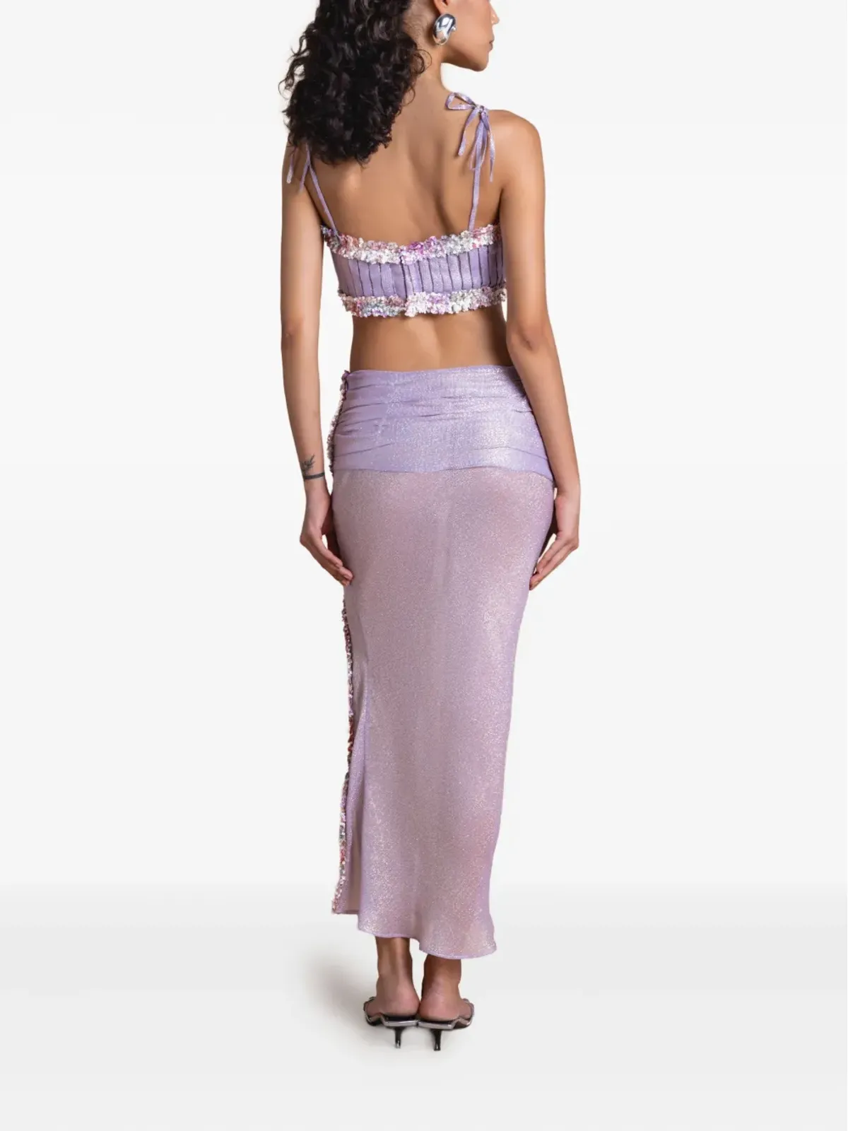 SANA OSMANI Agor sequin tie top - 画像4