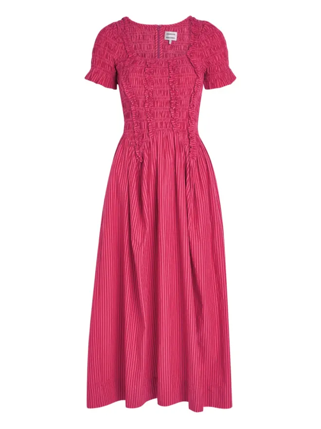 Damson Madder DAMSON MADDER Raphaela ストライプ柄フリルドレスの商品画像