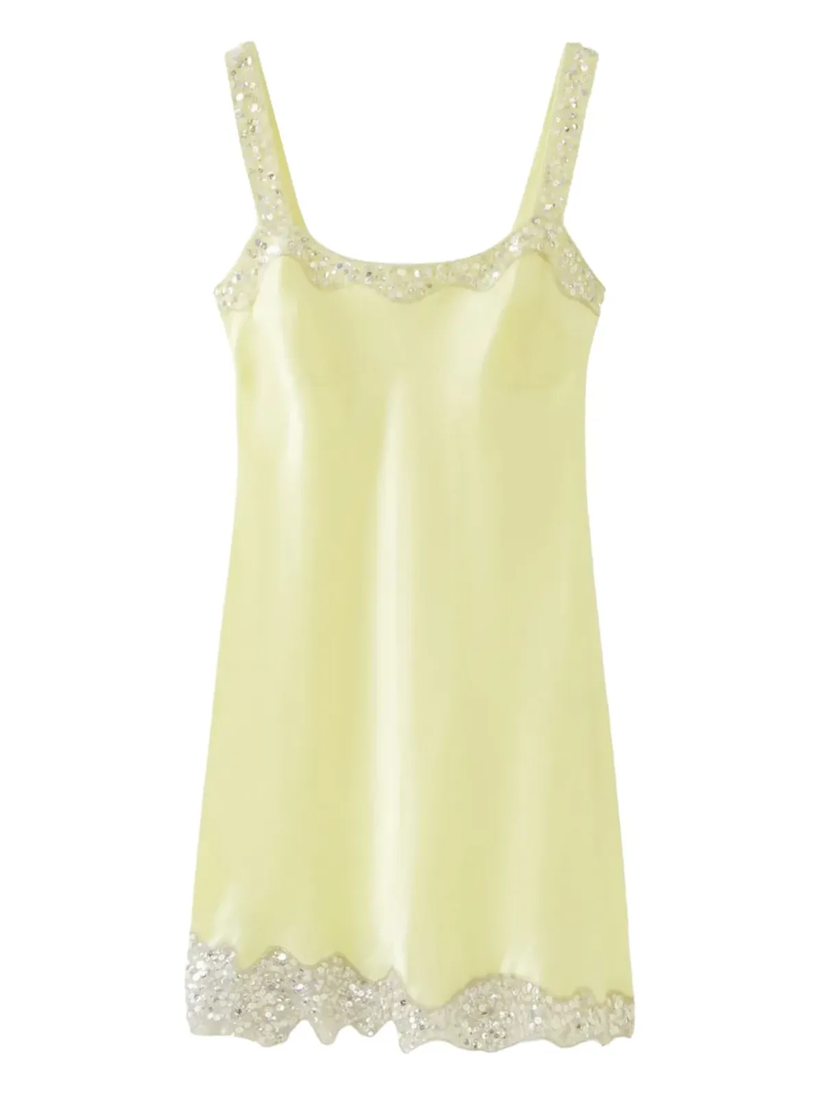Asta Resort ニコリナ ハンドビーズ・スパンコール装飾 ミニドレス - イエロー - 画像1