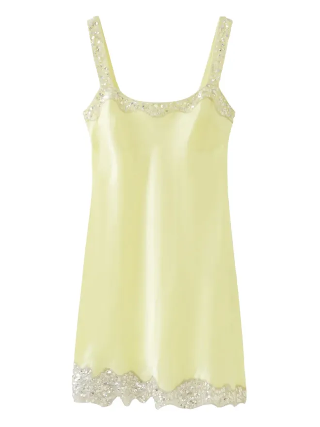ASTA RESORT Asta Resort ニコリナ ハンドビーズ・スパンコール装飾 ミニドレス - イエローの商品画像