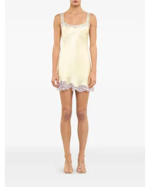 Asta Resort ニコリナ ハンドビーズ・スパンコール装飾 ミニドレス - イエロー - サムネイル2