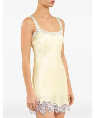 Asta Resort ニコリナ ハンドビーズ・スパンコール装飾 ミニドレス - イエロー - サムネイル4