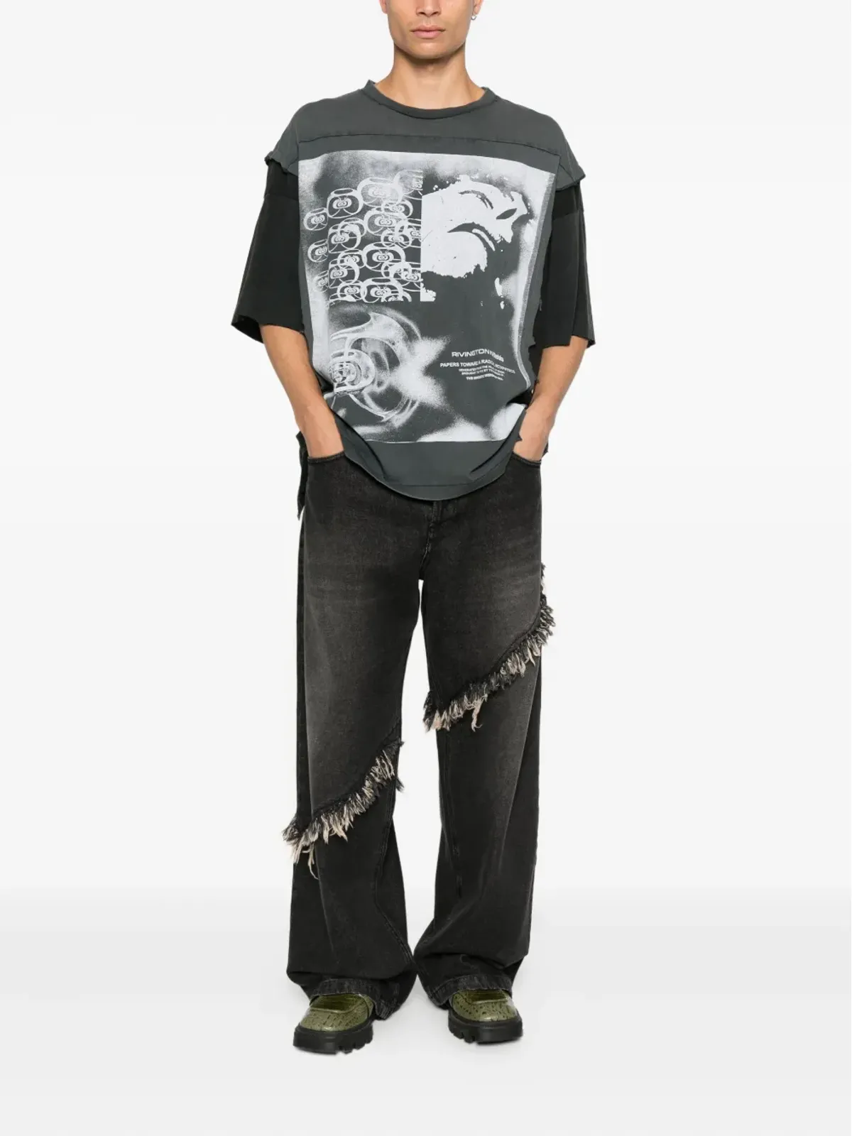 RIVINGTON ROI REBIS グラフィックパネルTシャツ - 画像2