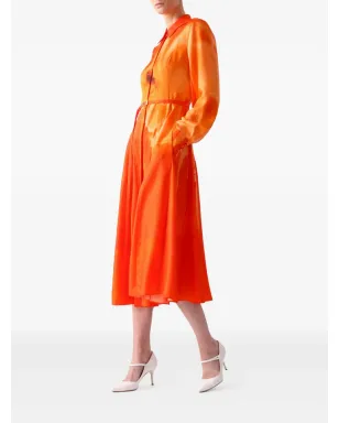 Jason Wu Collection 花柄プリントミディシャツドレス - オレンジ - サムネイル3