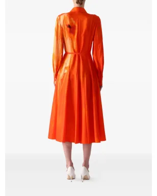 Jason Wu Collection 花柄プリントミディシャツドレス - オレンジ - サムネイル4