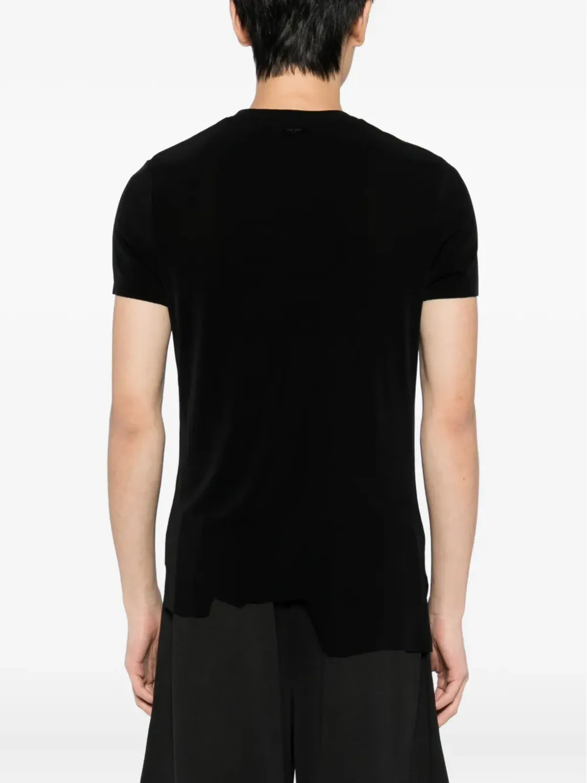 TEAM WANG design RAWエッジTシャツ ブラック - 画像4