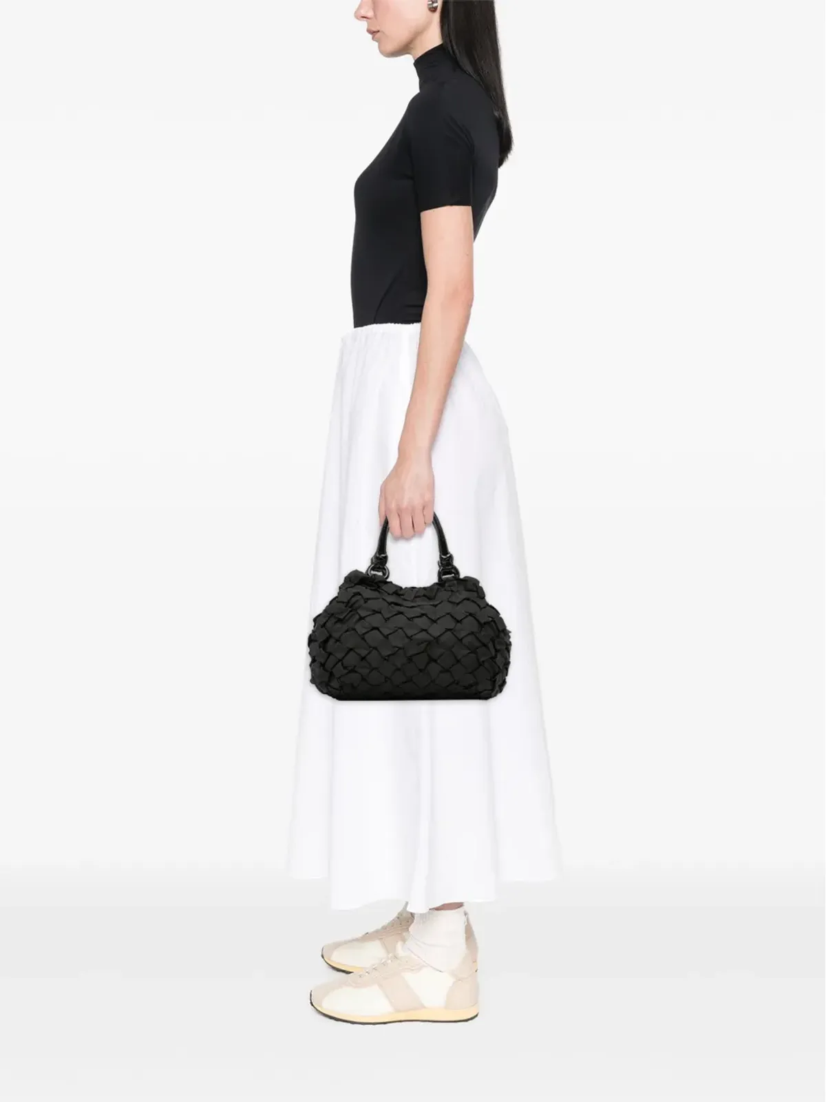 Prada ビンテージ Tessuto Weave トートバッグ - ブラック - 画像2