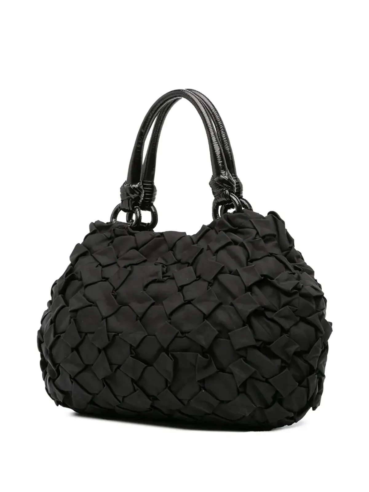 Prada ビンテージ Tessuto Weave トートバッグ - ブラック - 画像3