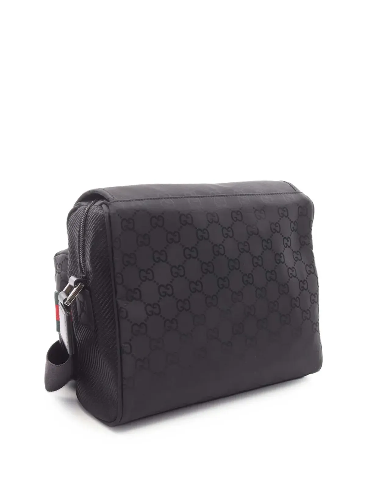 Gucci ビンテージ 2016-2025 ミディアム GGナイロンウェブ ネクサス クロスボディバッグ - ブラック - 画像3