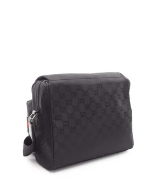 Gucci ビンテージ 2016-2025 ミディアム GGナイロンウェブ ネクサス クロスボディバッグ - ブラック - サムネイル3